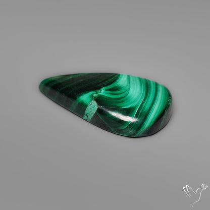 Malachite Cabochon With Chatoyance