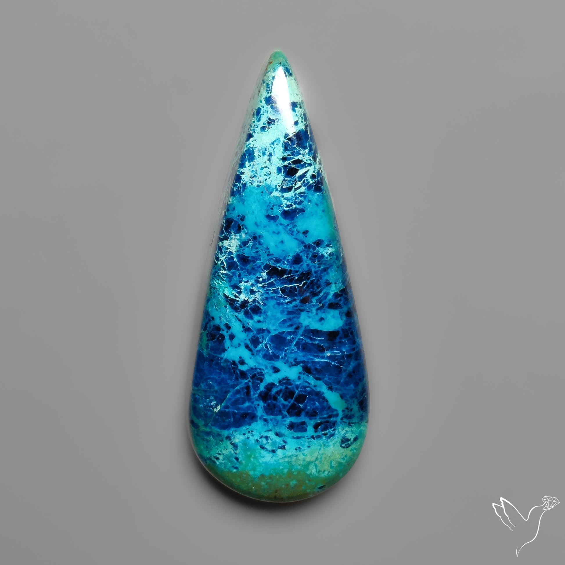 Shattuckite with Azurite Cabochon