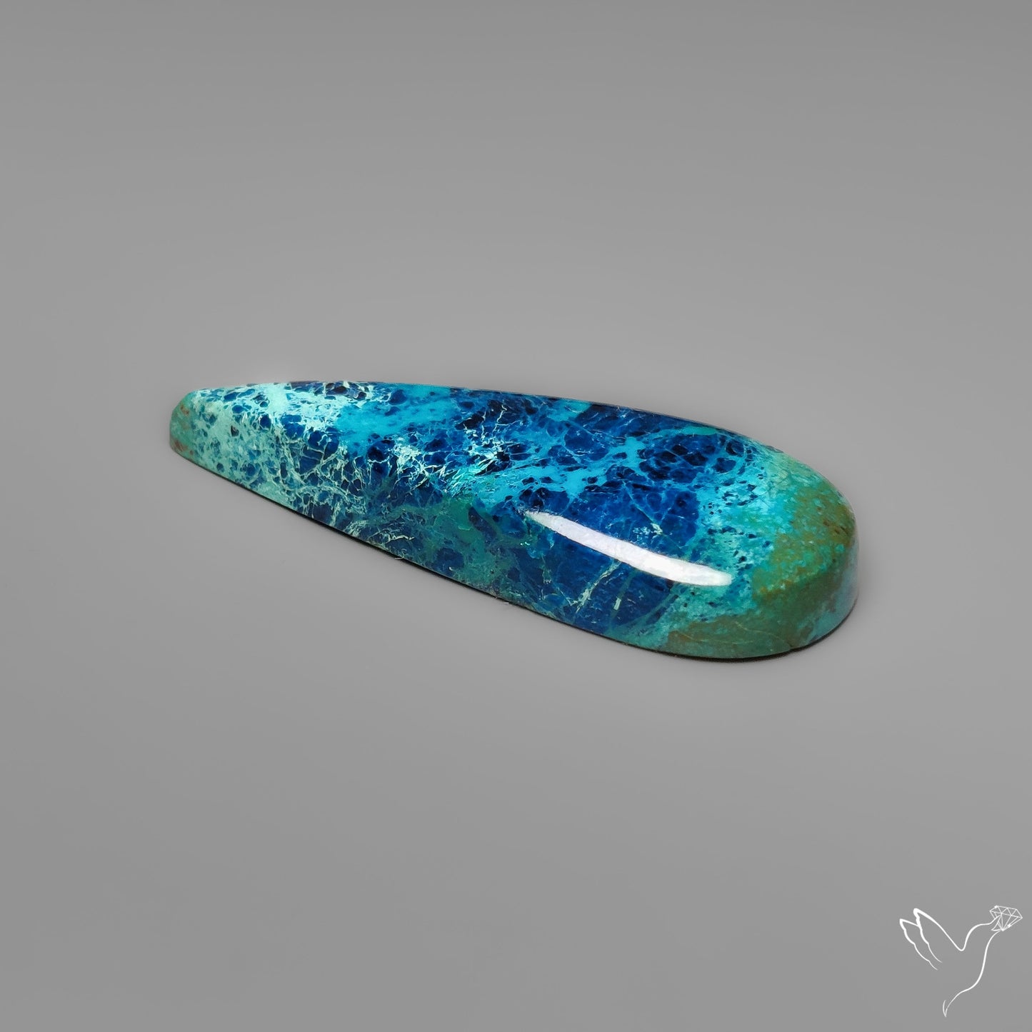 Shattuckite with Azurite Cabochon