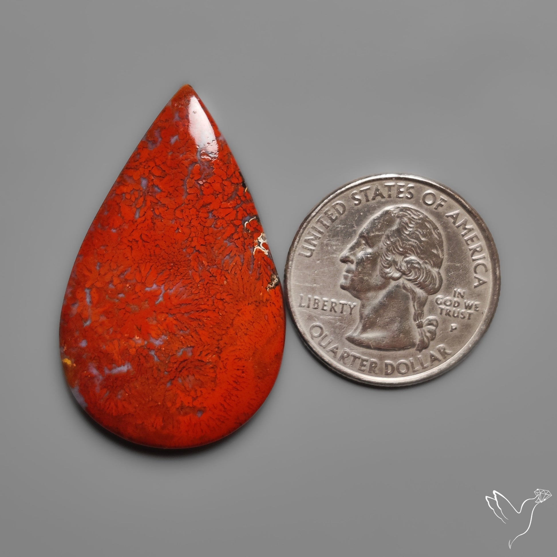 Red Moss Agate Cabochon
