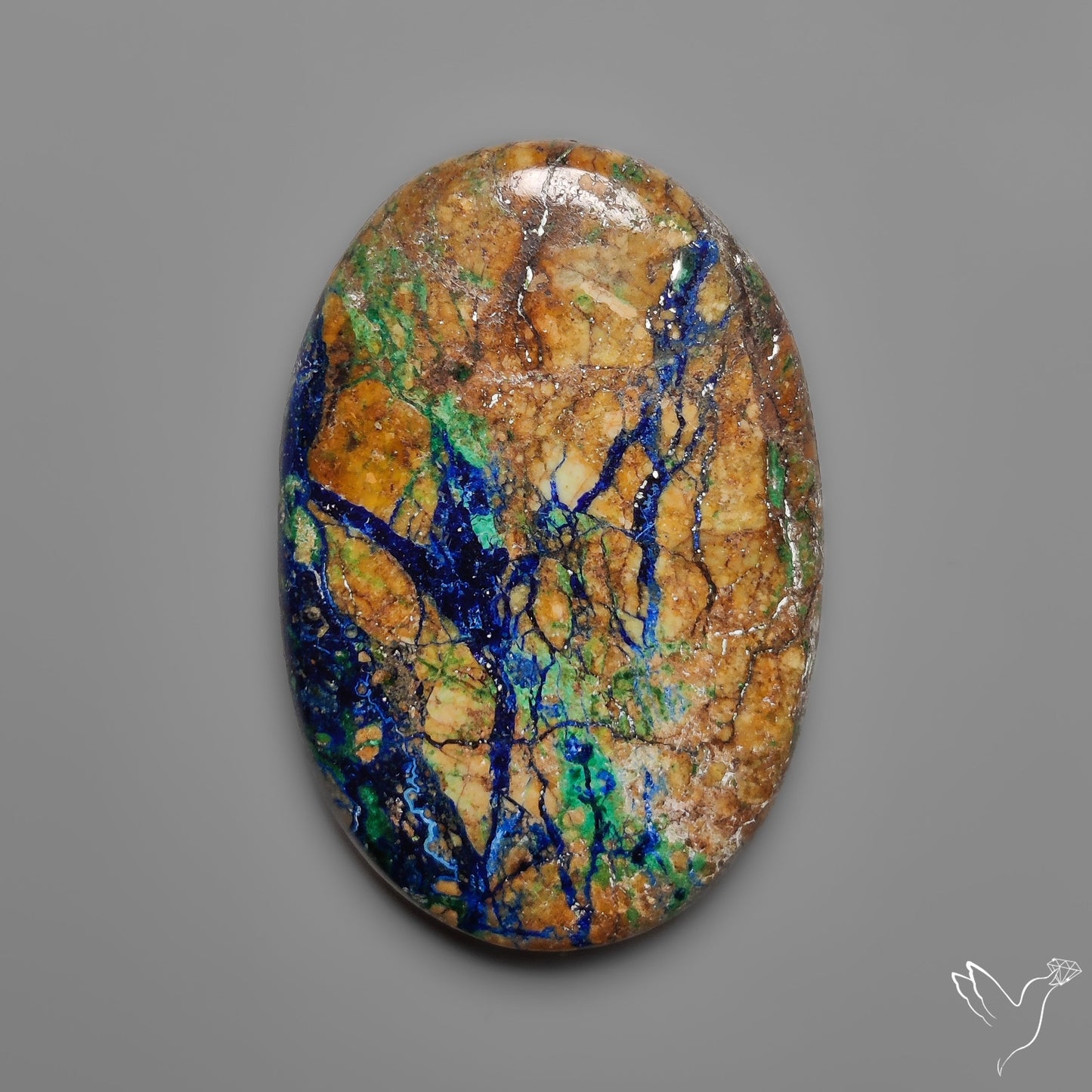 Morenci Azurite with Cuprite Cabochon