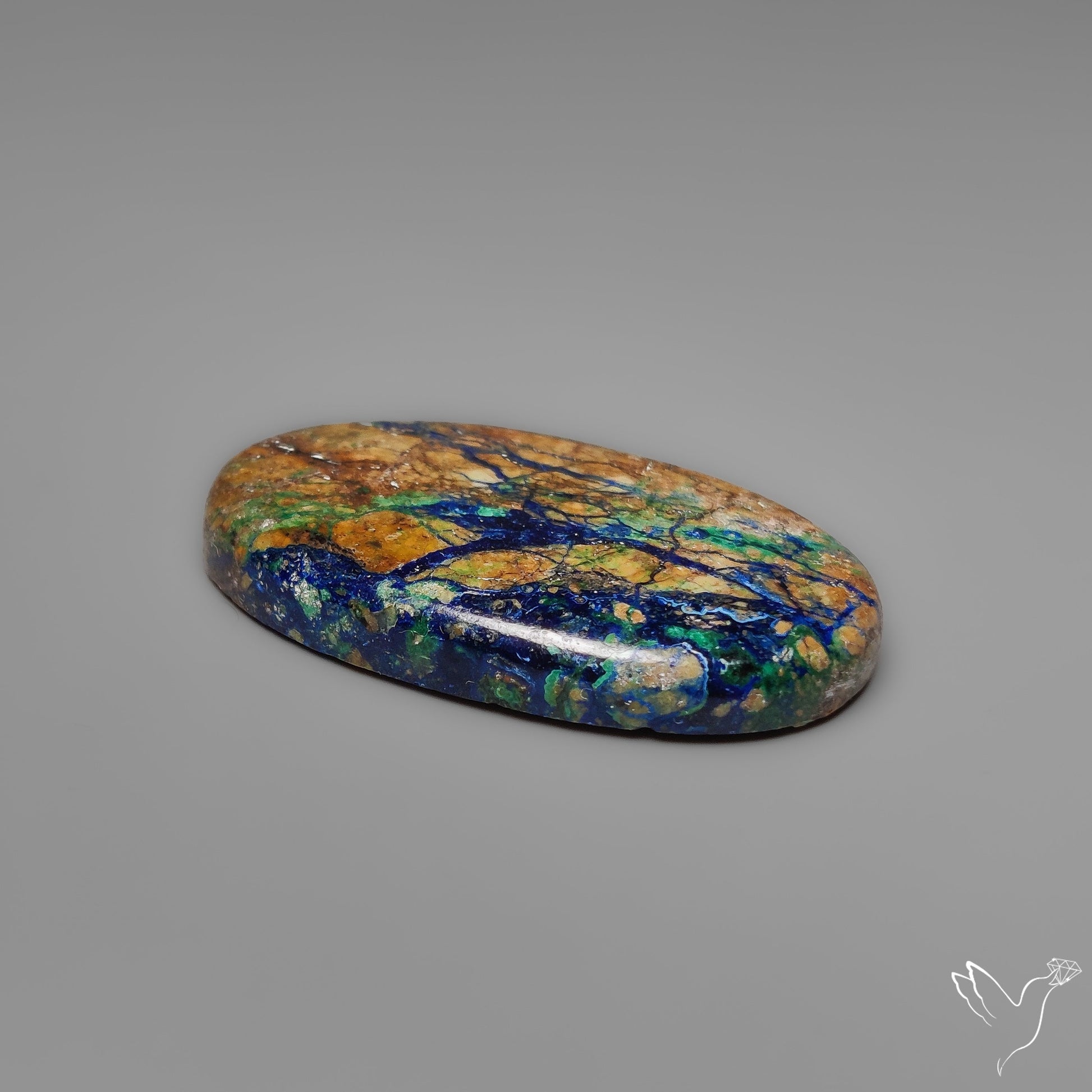 Morenci Azurite with Cuprite Cabochon