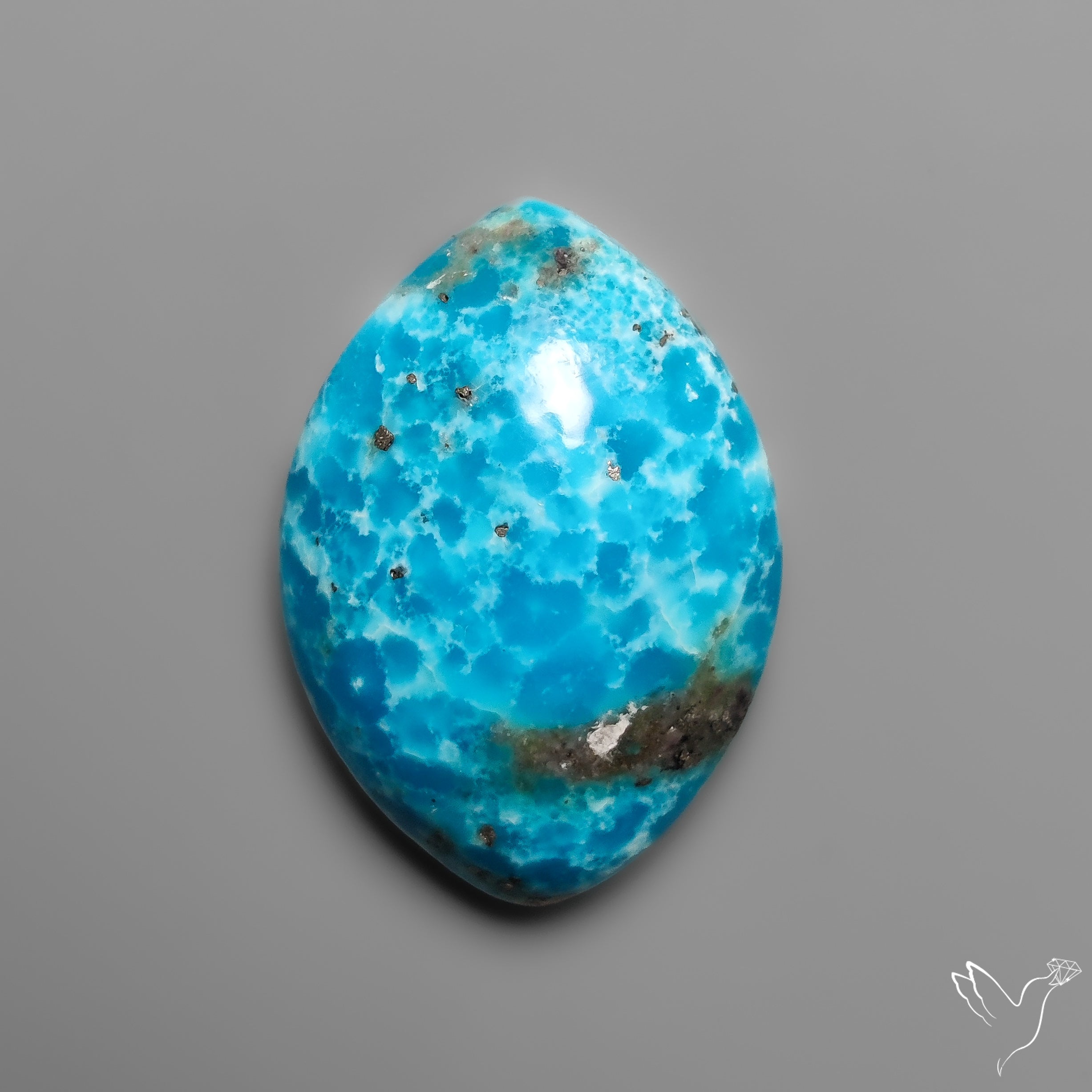 Turquoise | Mexican White Water Turquoise (24X16X7 mm) | Gemstones For Sale