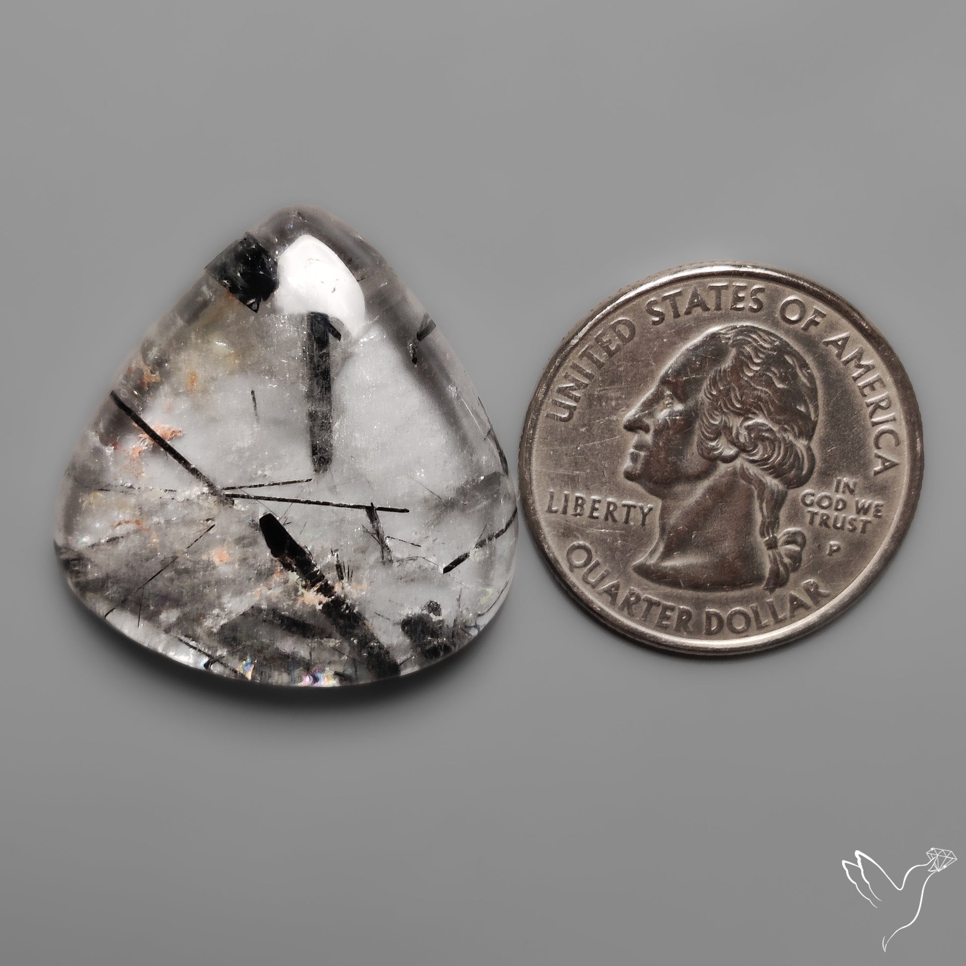 Black Tourmalinated Quartz