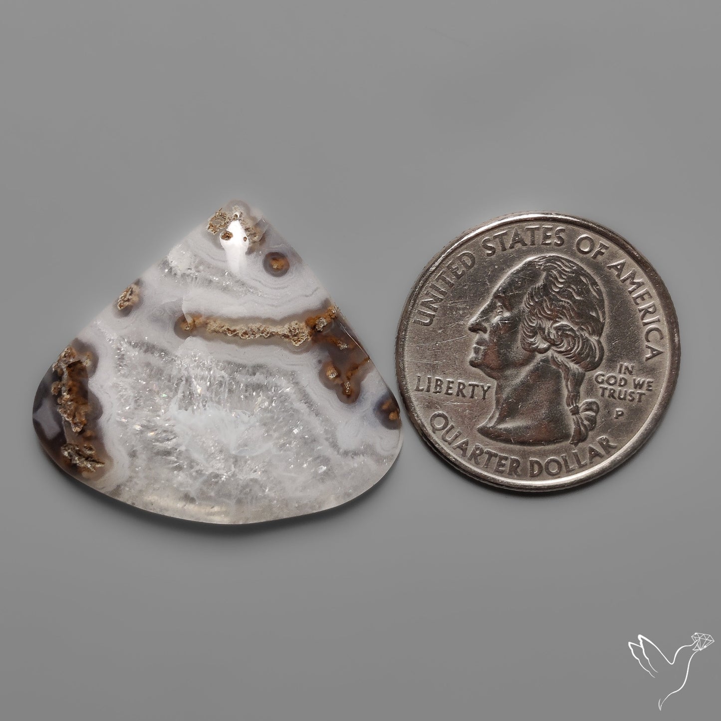 Solar Quartz with Moss Inclusion