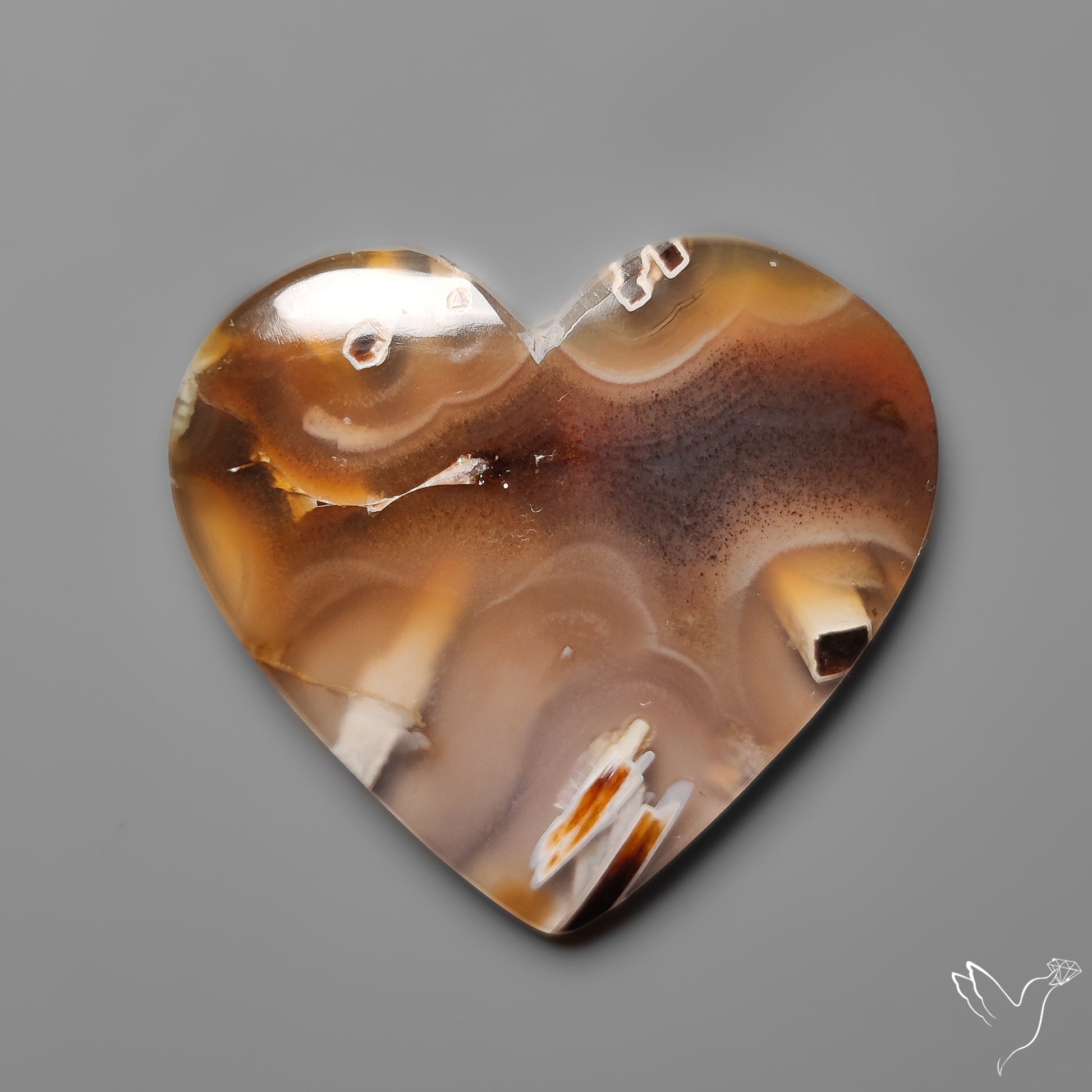 Turkish Tube Agate Heart