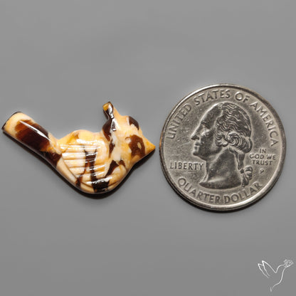 Peanut Wood Jasper Bird Carving