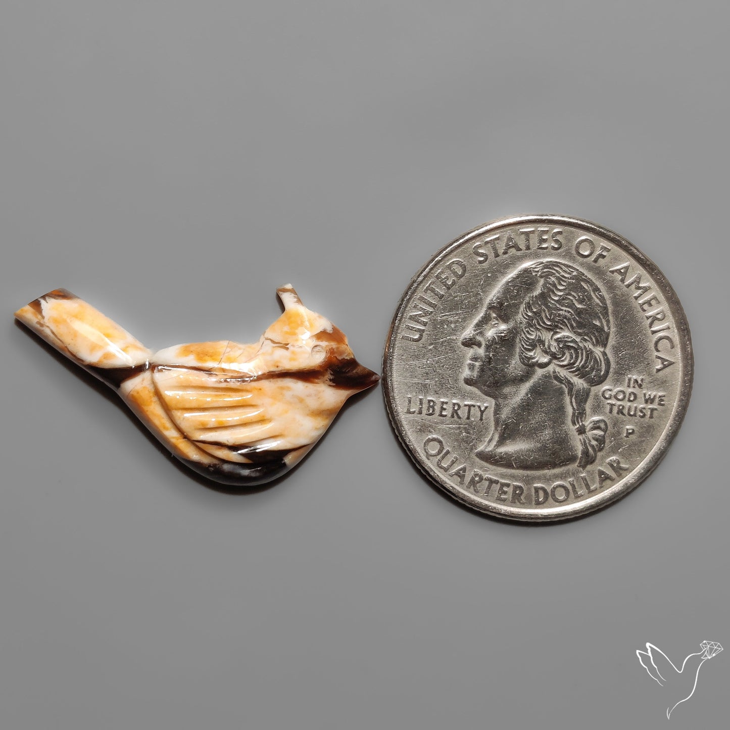 Peanut Wood Jasper Bird Carving