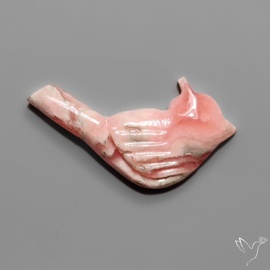 Rhodochrosite Bird Carving