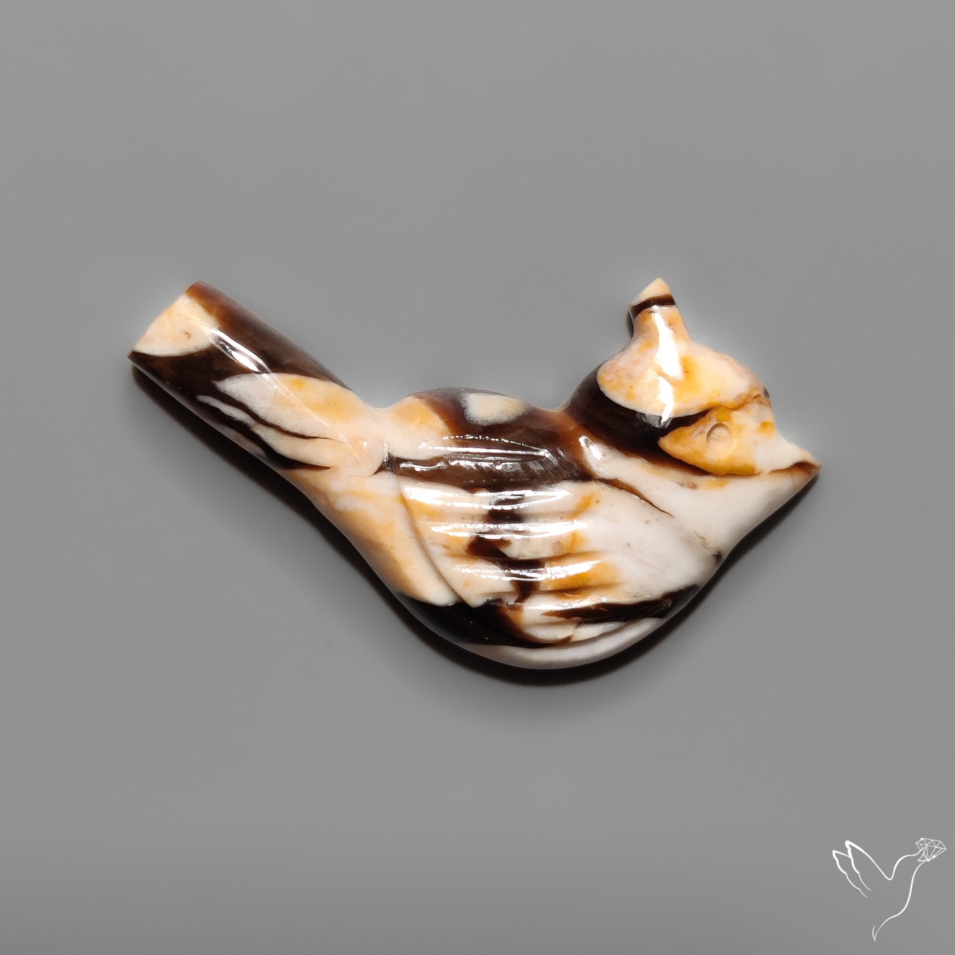 Peanut Wood Jasper Bird Carving