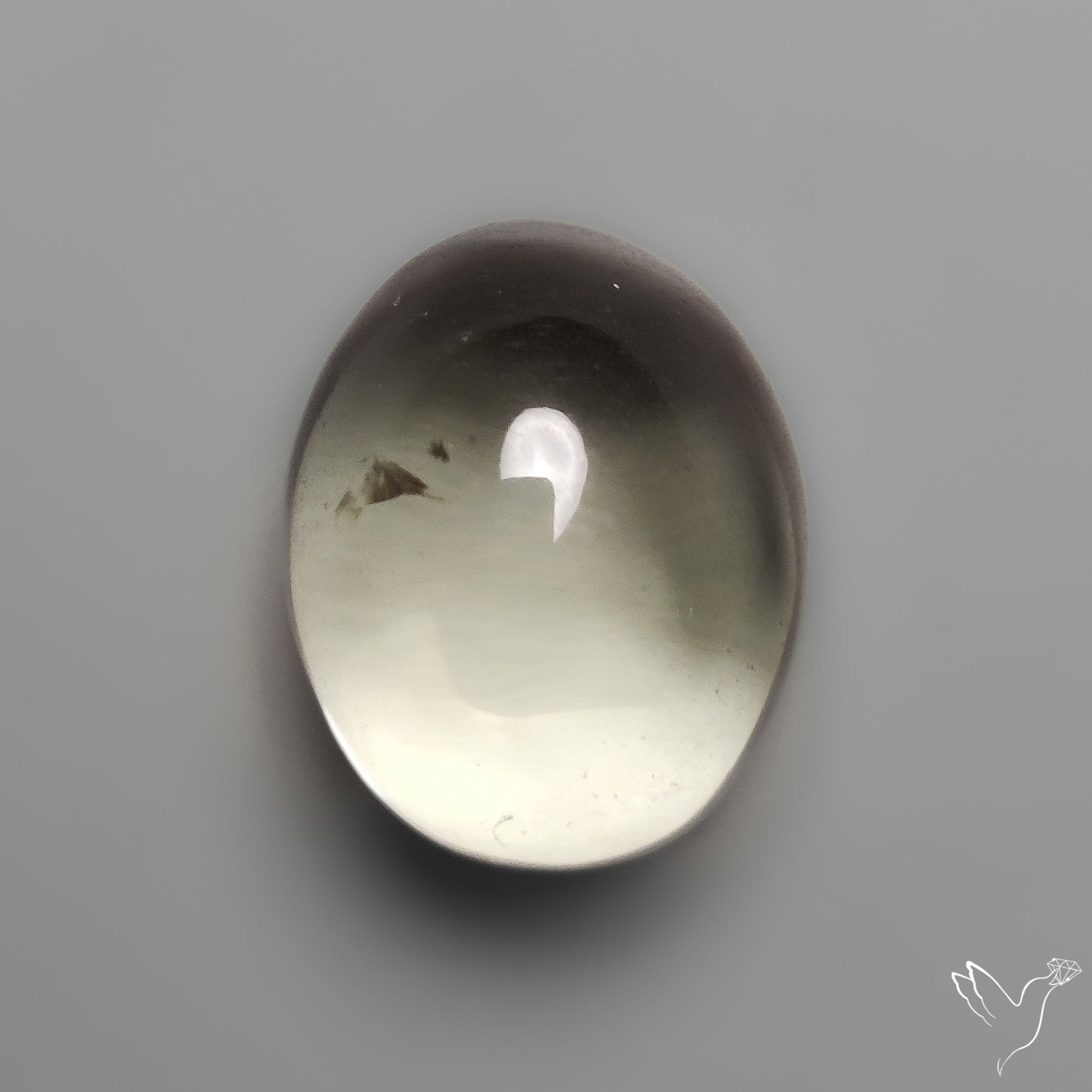 Rare Prasiolite Cabochon aka Green Amethyst High Dome