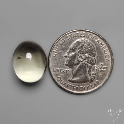 Rare Prasiolite Cabochon aka Green Amethyst High Dome
