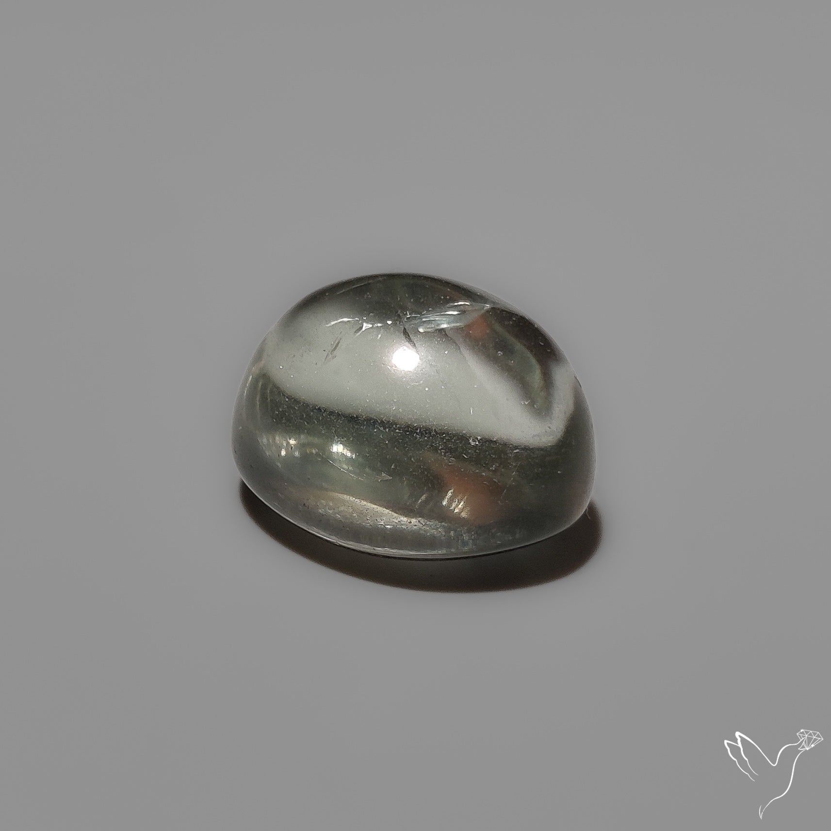 Rare Prasiolite Cabochon aka Green Amethyst High Dome