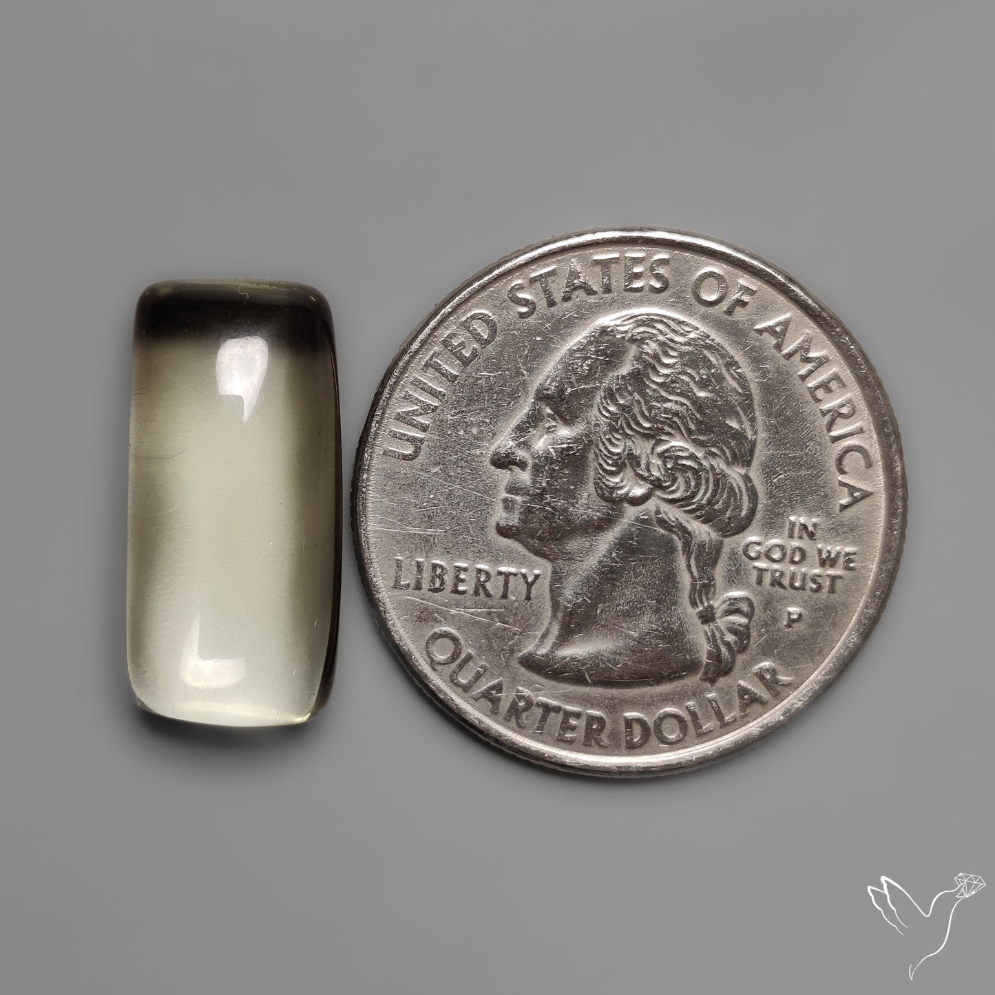 Rare Prasiolite Cabochon aka Green Amethyst High Dome