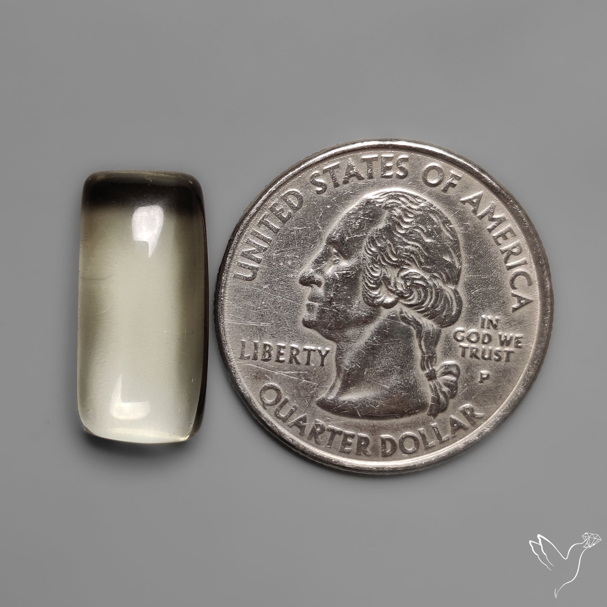 Rare Prasiolite Cabochon aka Green Amethyst High Dome