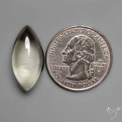 Rare Prasiolite Cabochon aka Green Amethyst High Dome