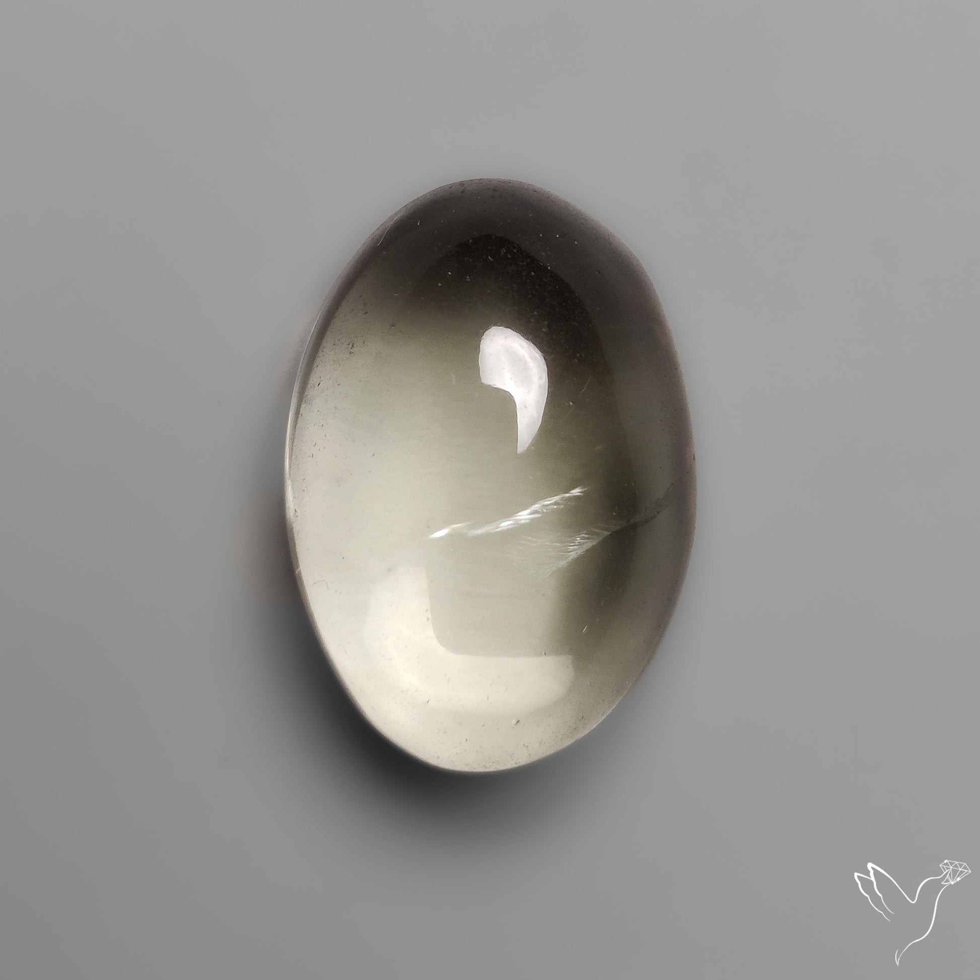 Rare Prasiolite Cabochon aka Green Amethyst High Dome