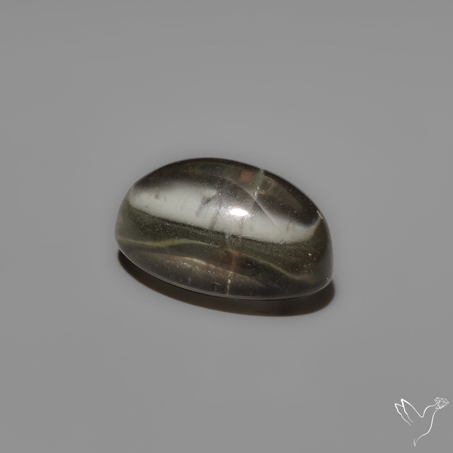 Rare Prasiolite Cabochon aka Green Amethyst High Dome