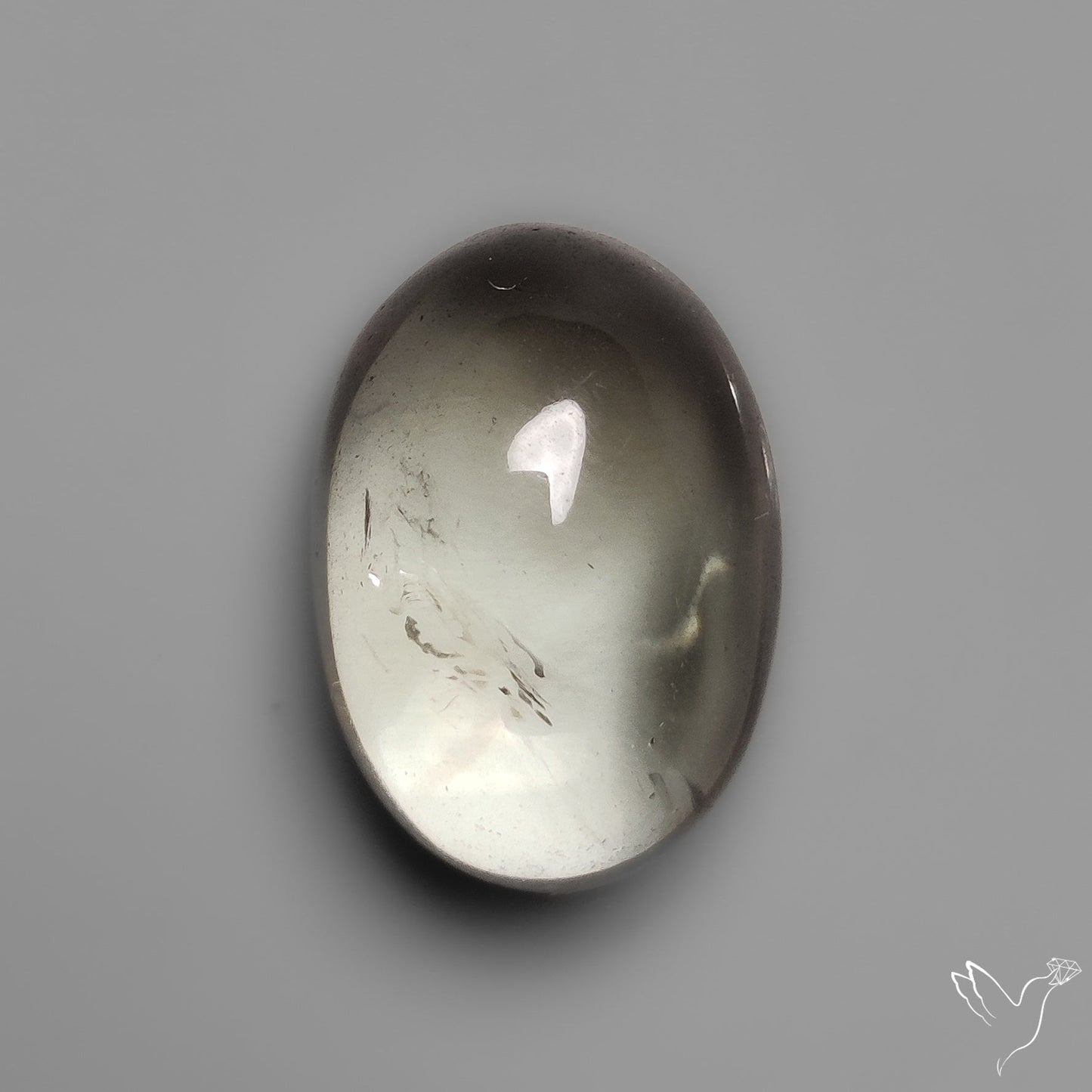 Rare Prasiolite Cabochon aka Green Amethyst High Dome