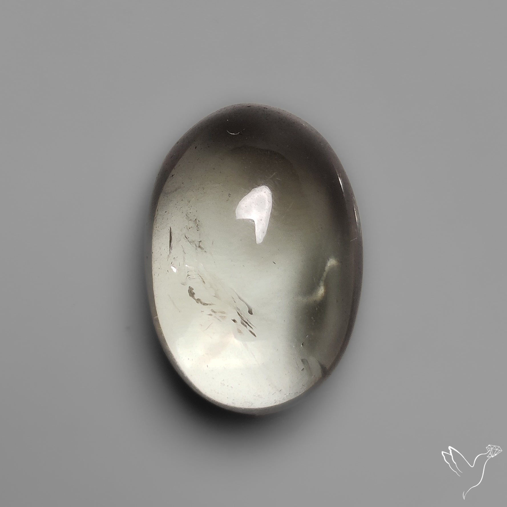 Rare Prasiolite Cabochon aka Green Amethyst High Dome