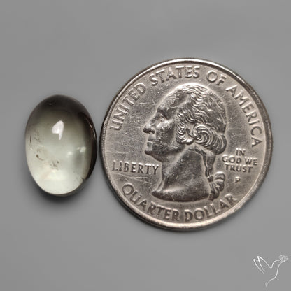 Rare Prasiolite Cabochon aka Green Amethyst High Dome