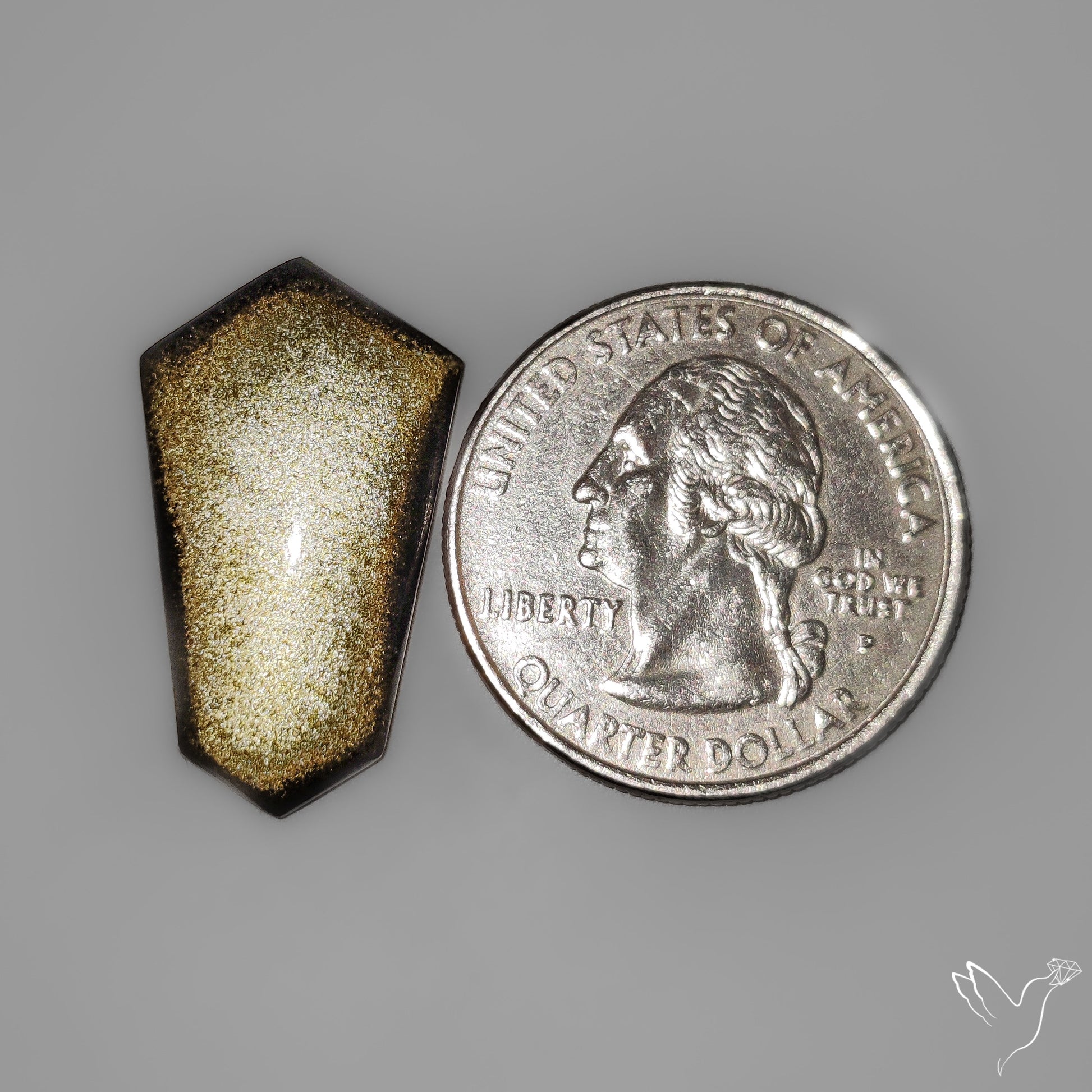 Goldsheen Obsidian Cabochon