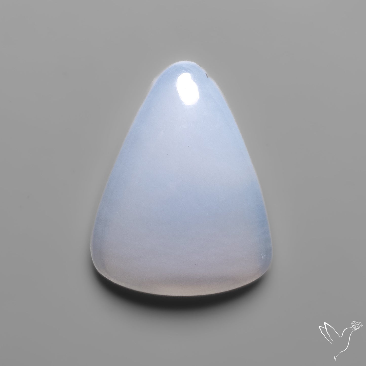 Namibian Blue Chalcedony Cabochon Gemmy