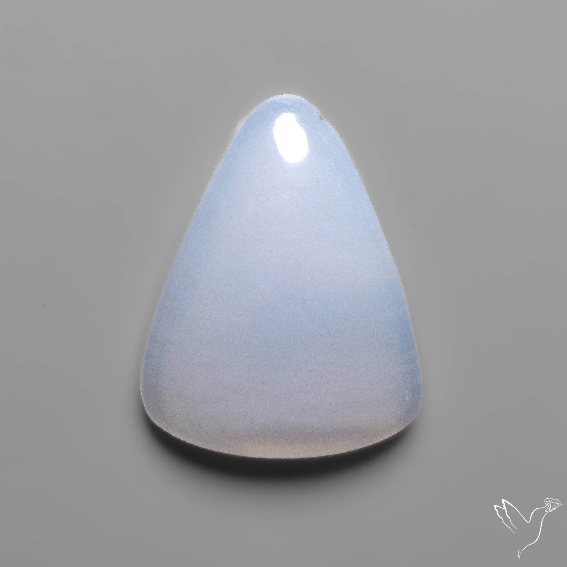 Namibian Blue Chalcedony Cabochon Gemmy