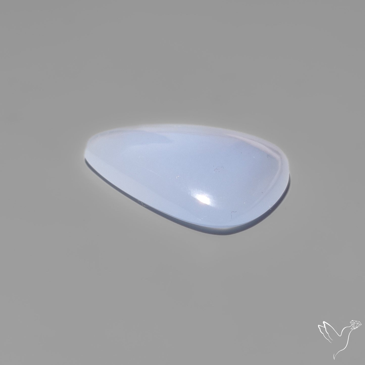 Namibian Blue Chalcedony Cabochon Gemmy