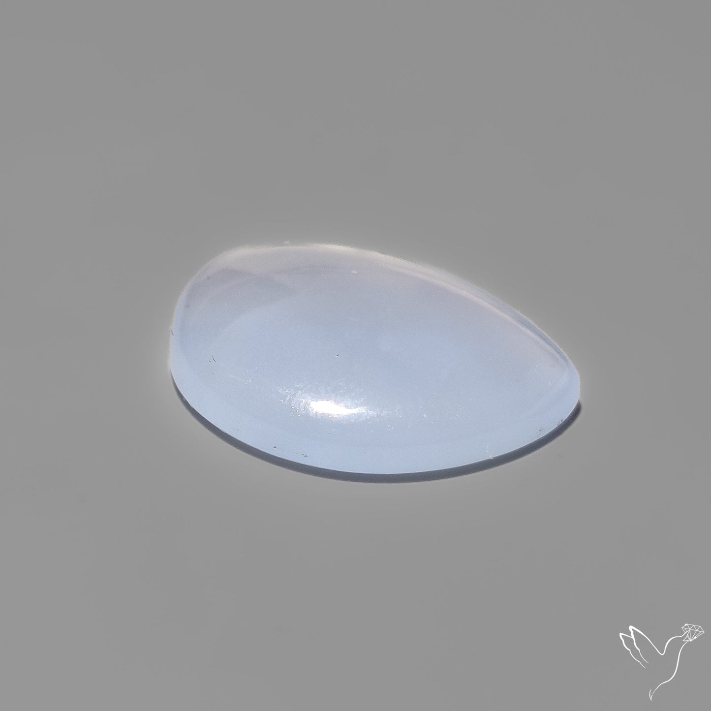 Namibian Blue Chalcedony Cabochon Gemmy