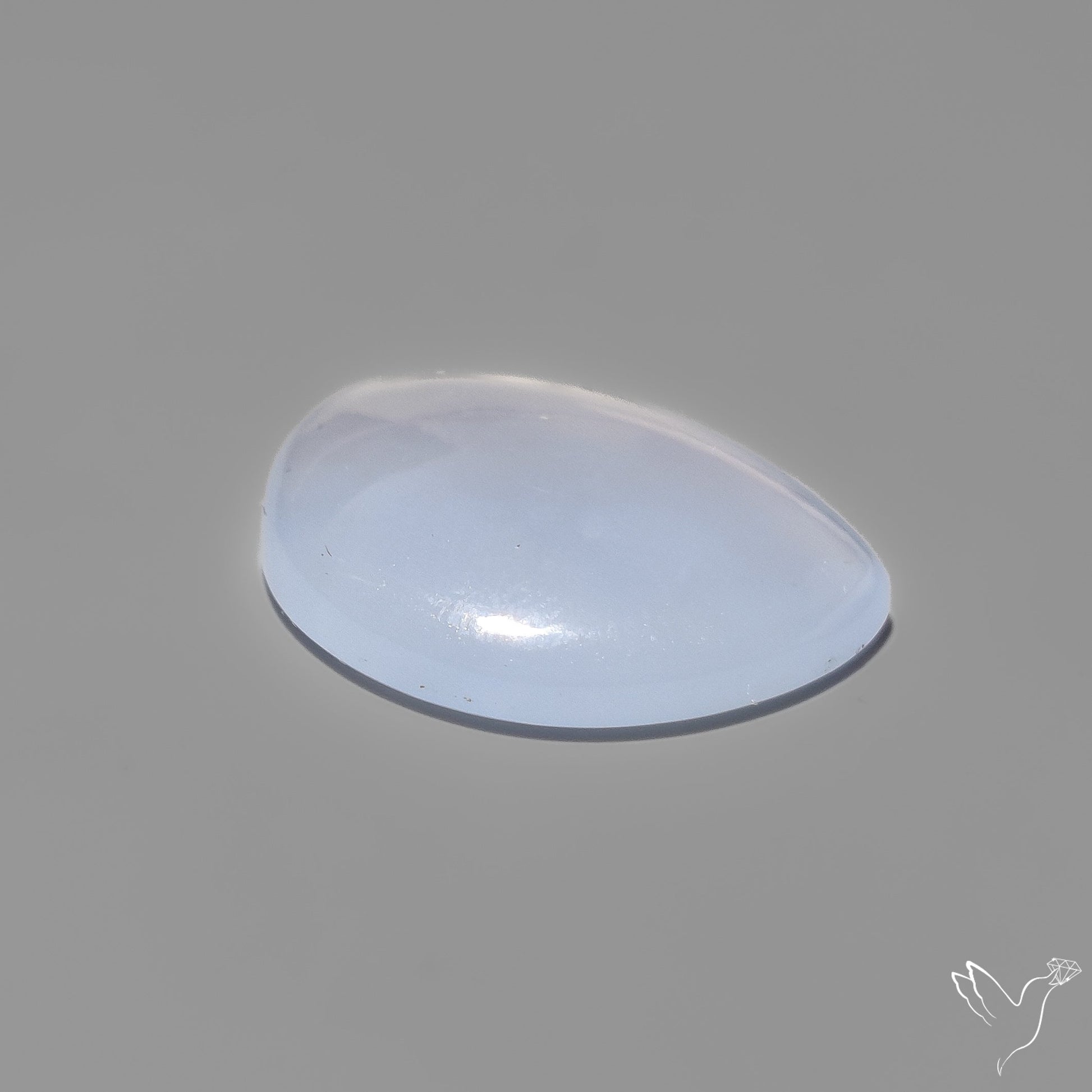 Namibian Blue Chalcedony Cabochon Gemmy