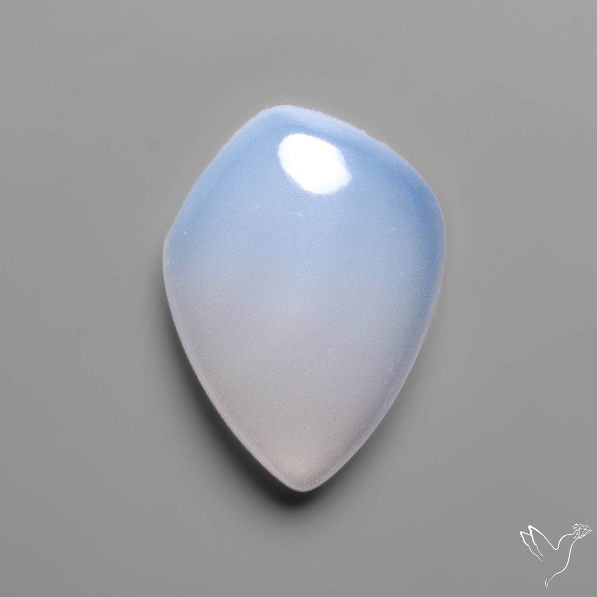 Namibian Blue Chalcedony Cabochon Gemmy