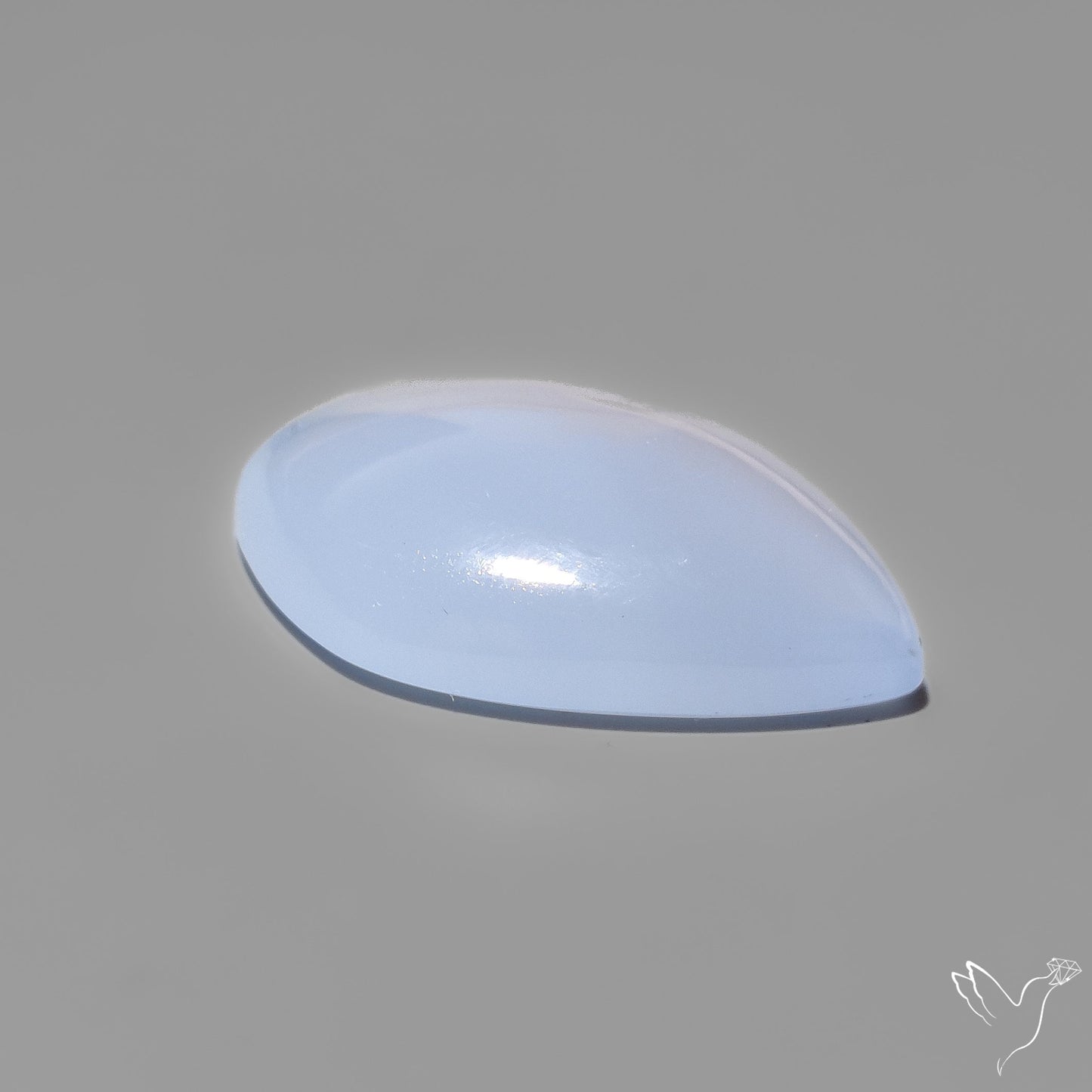 Namibian Blue Chalcedony Cabochon Gemmy