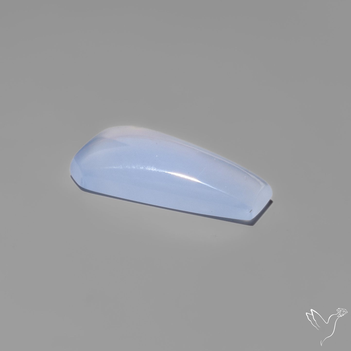 Namibian Blue Chalcedony Cabochon Gemmy