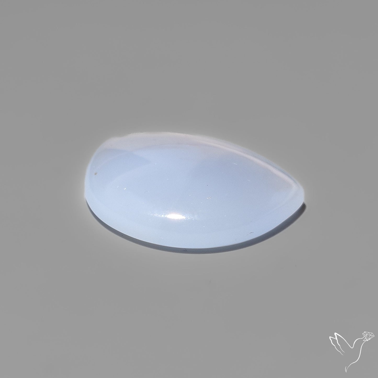 Namibian Blue Chalcedony Cabochon Gemmy