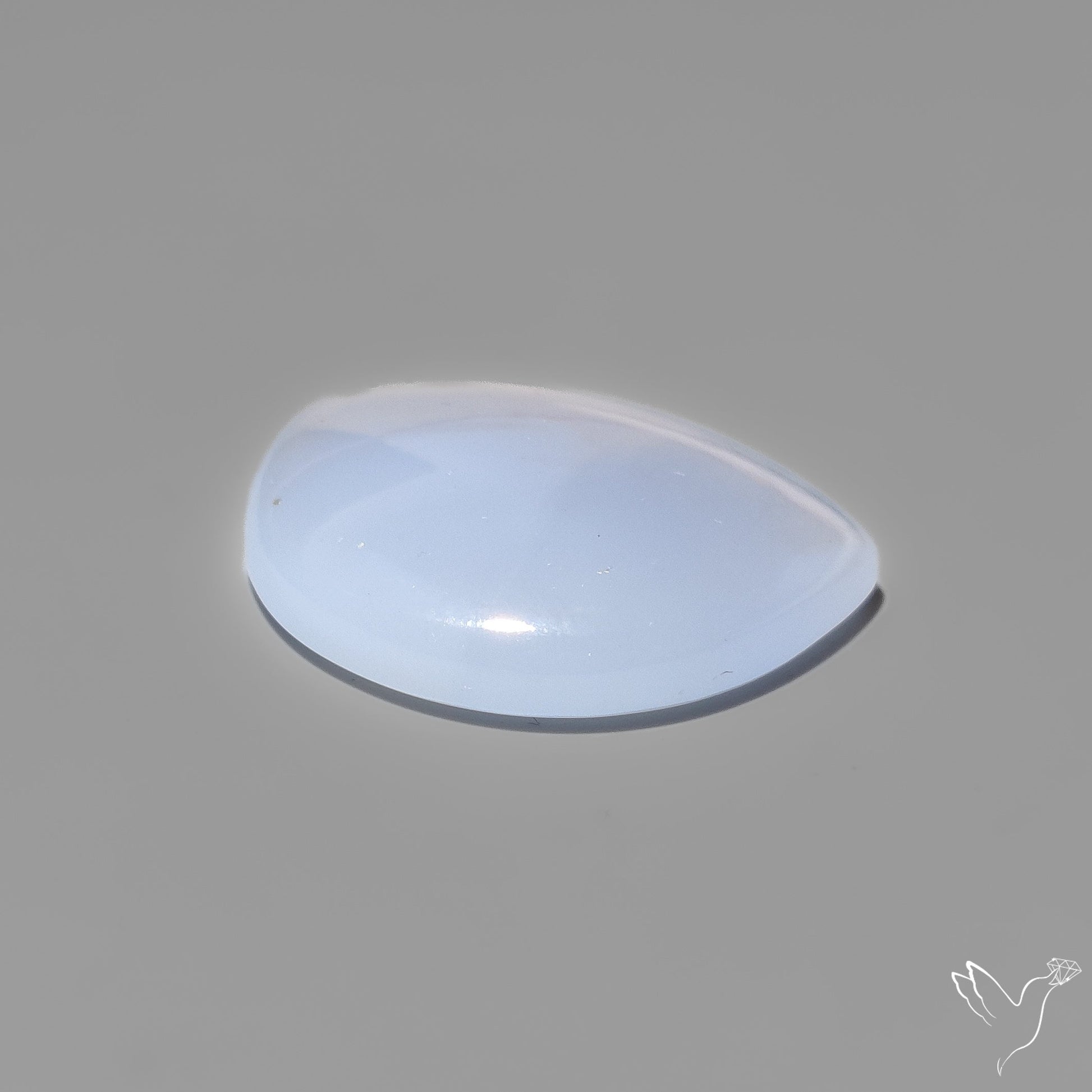 Namibian Blue Chalcedony Cabochon Gemmy