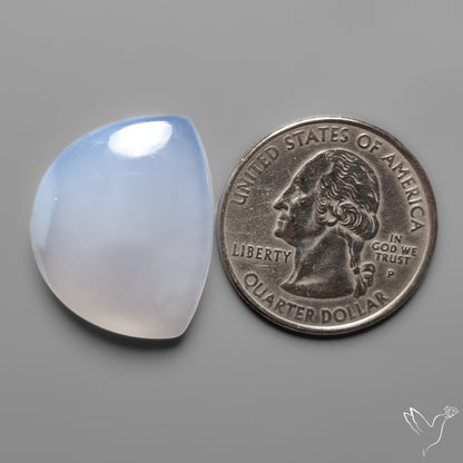 Namibian Blue Chalcedony Cabochon Gemmy