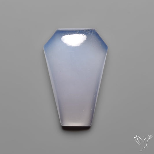 Namibian Blue Chalcedony Cabochon Gemmy