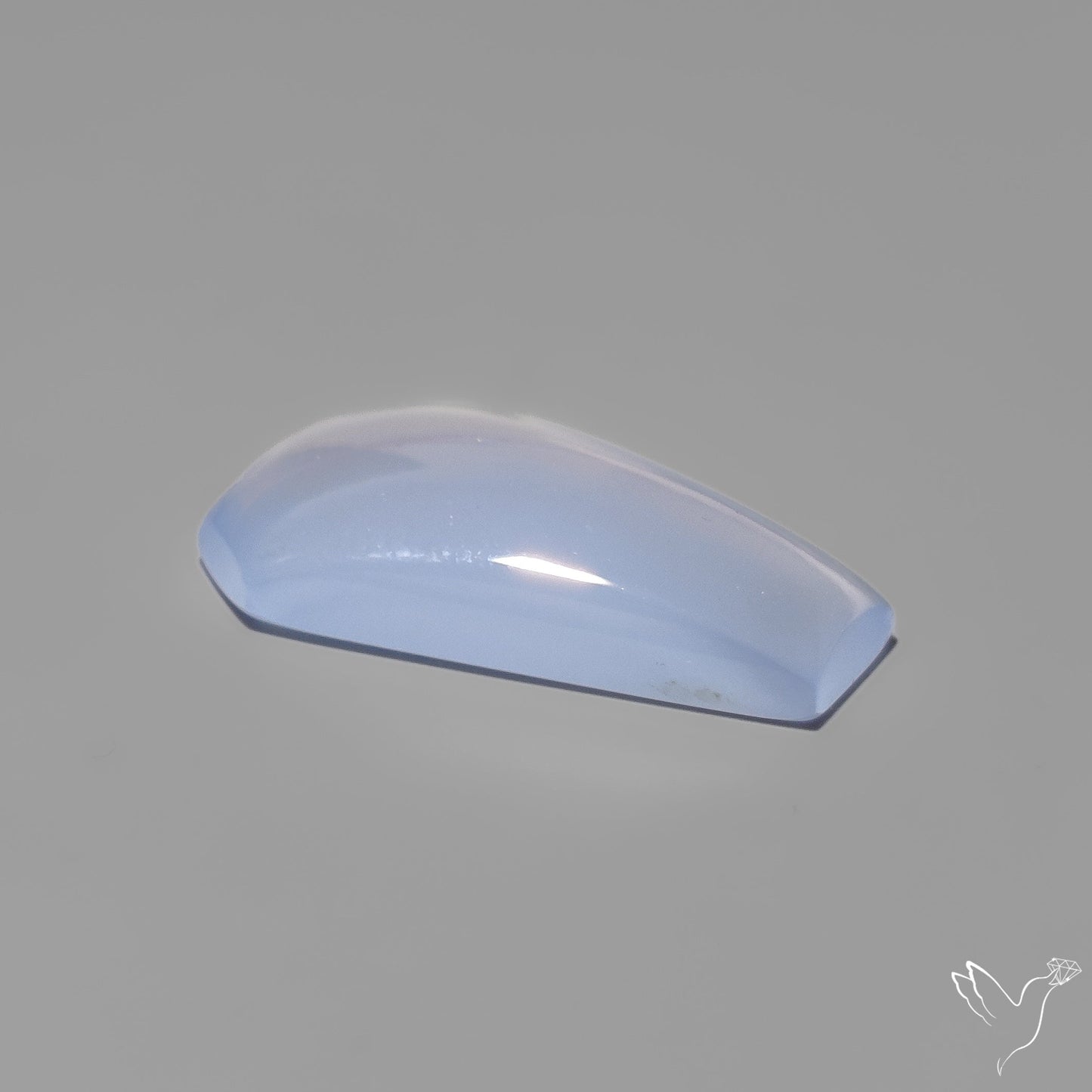 Namibian Blue Chalcedony Cabochon Gemmy