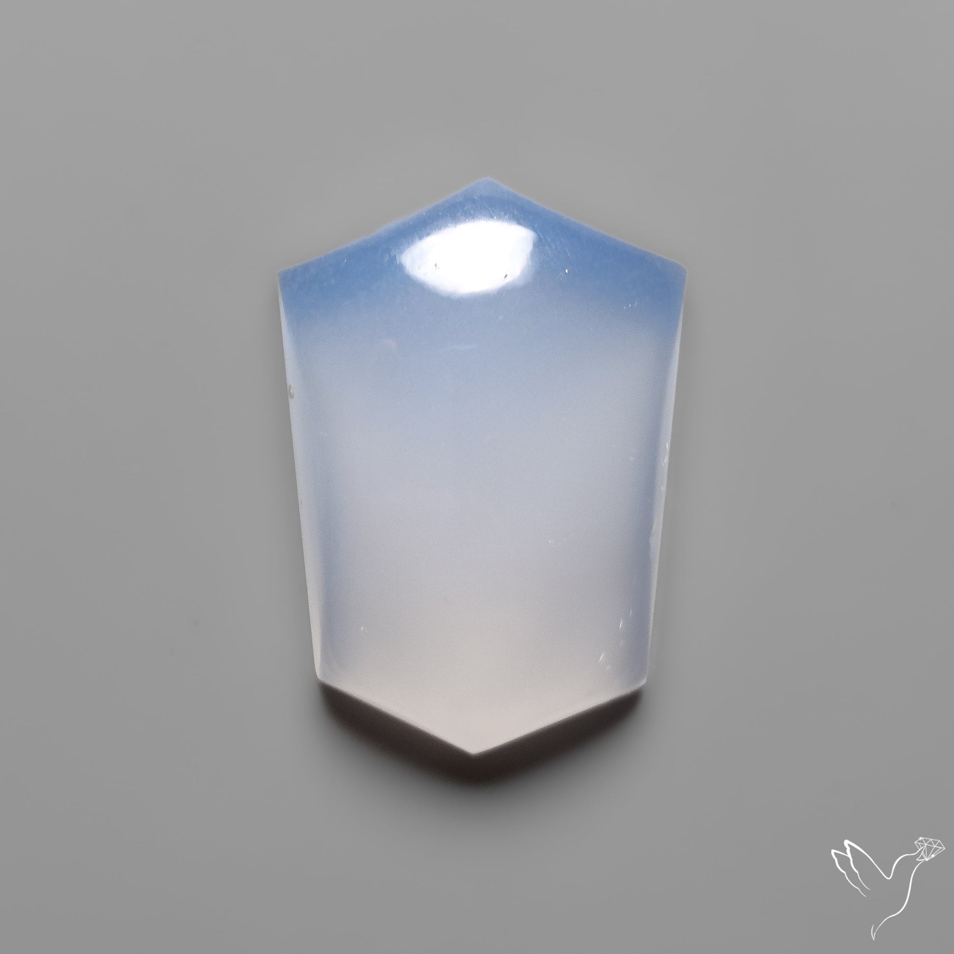 Namibian Blue Chalcedony Cabochon Gemmy