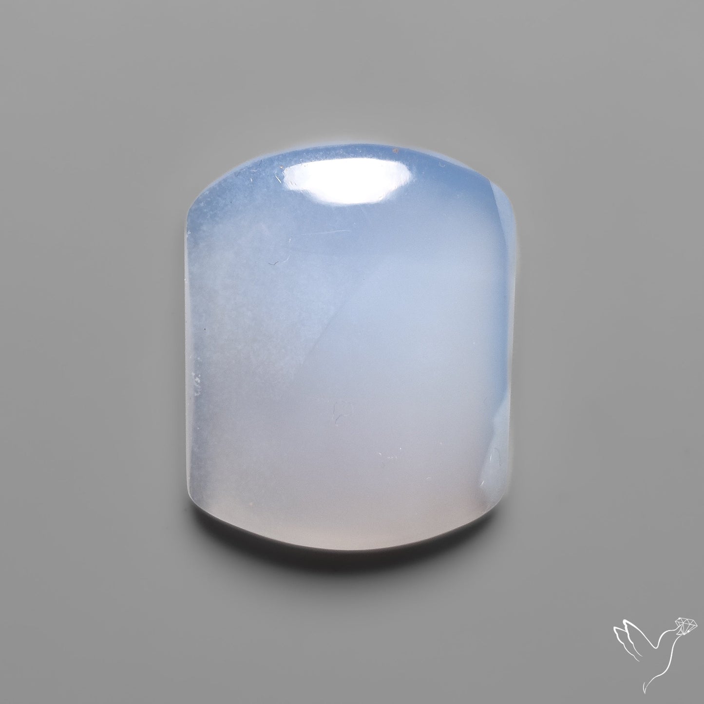 Namibian Blue Chalcedony Cabochon Gemmy