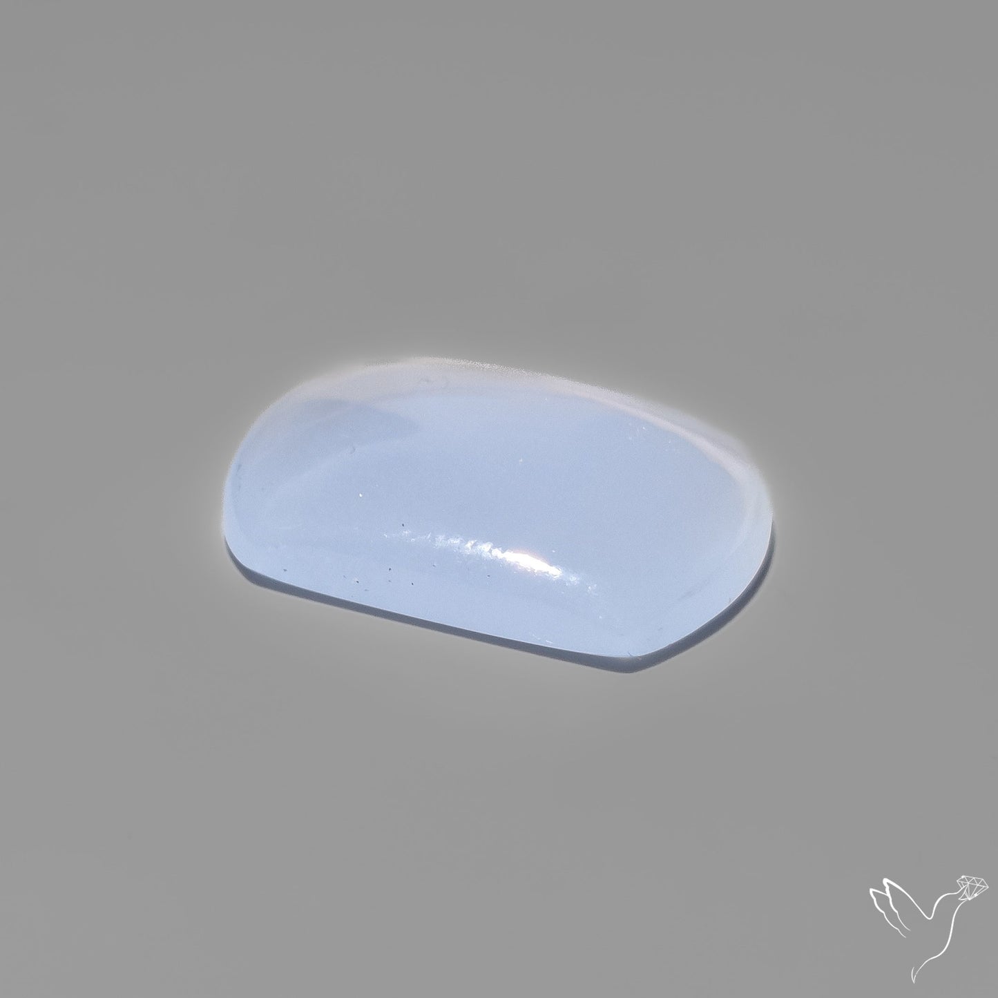 Namibian Blue Chalcedony Cabochon Gemmy
