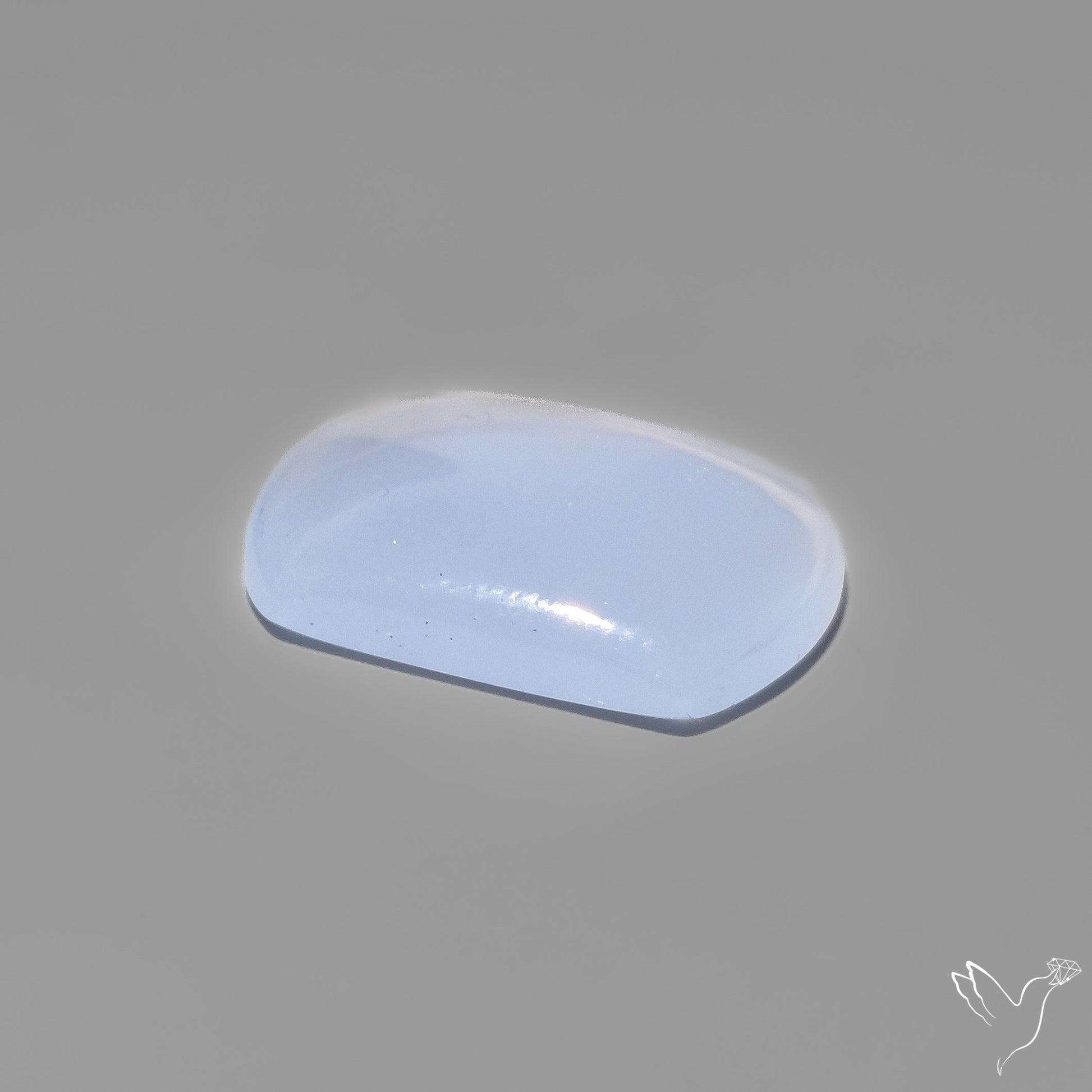 Namibian Blue Chalcedony Cabochon Gemmy