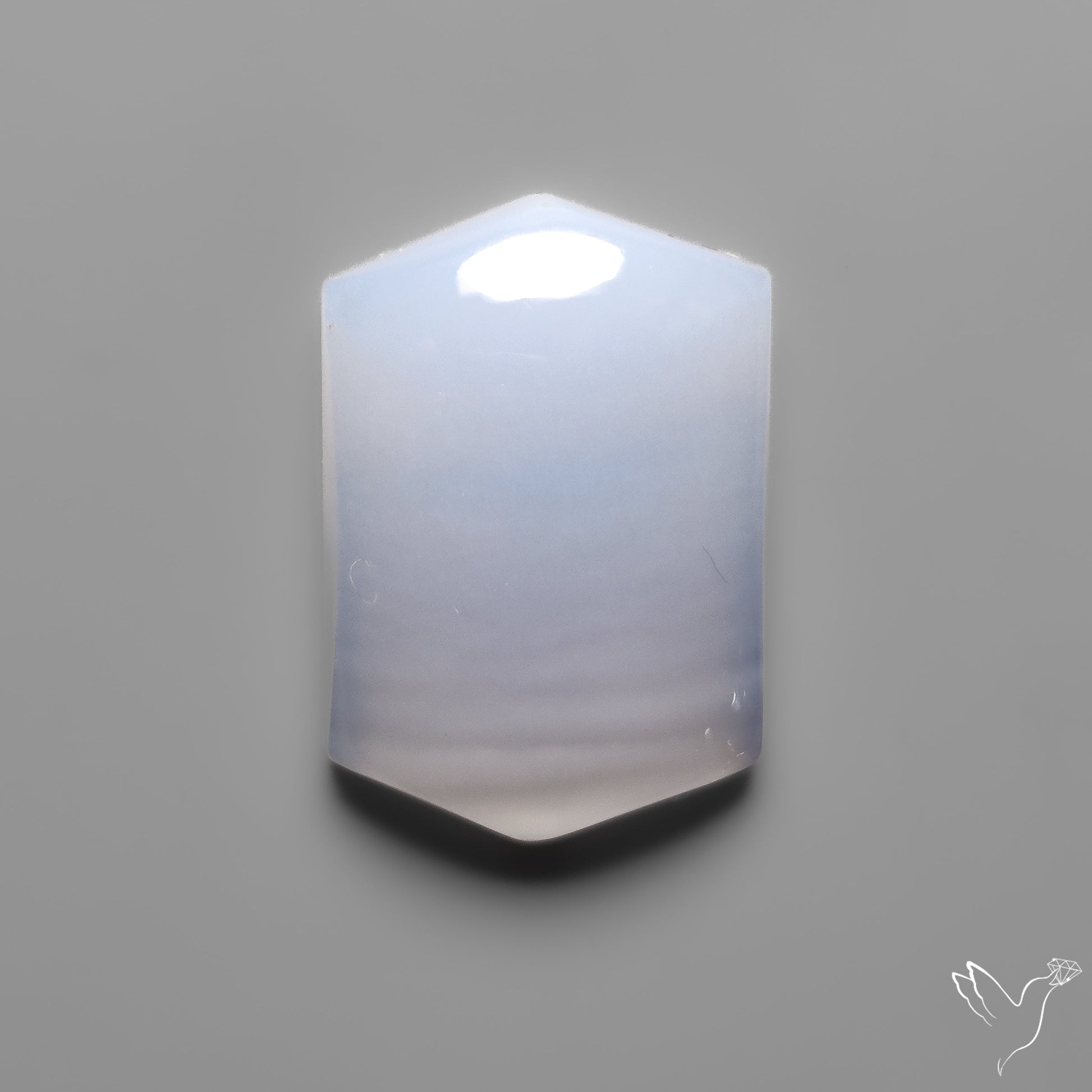 Namibian Blue Chalcedony Cabochon Gemmy