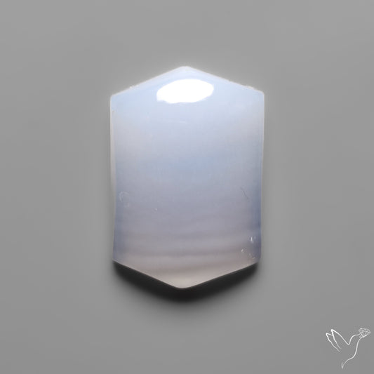 Namibian Blue Chalcedony Cabochon Gemmy