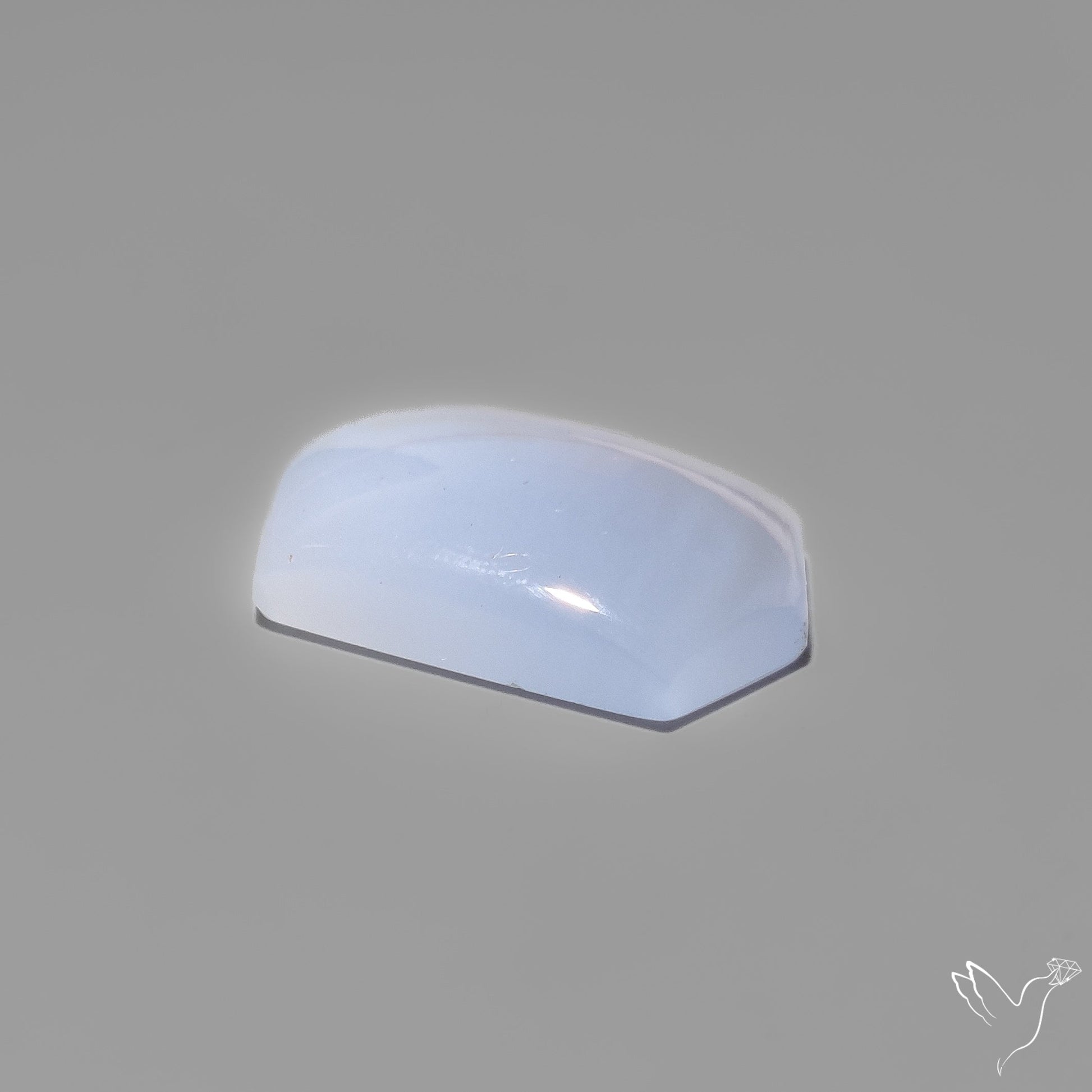 Namibian Blue Chalcedony Cabochon Gemmy