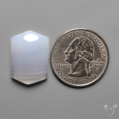 Namibian Blue Chalcedony Cabochon Gemmy