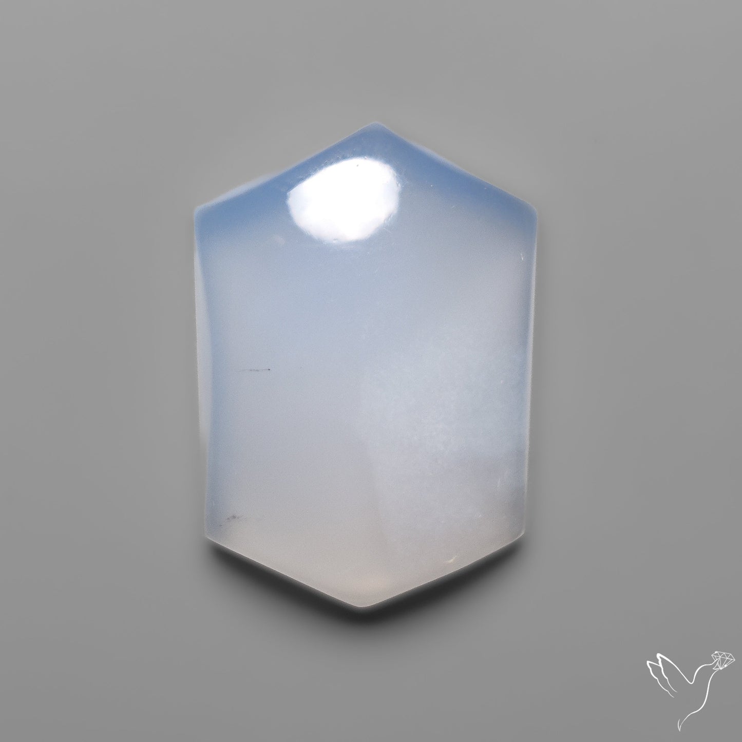 Namibian Blue Chalcedony Cabochon Gemmy