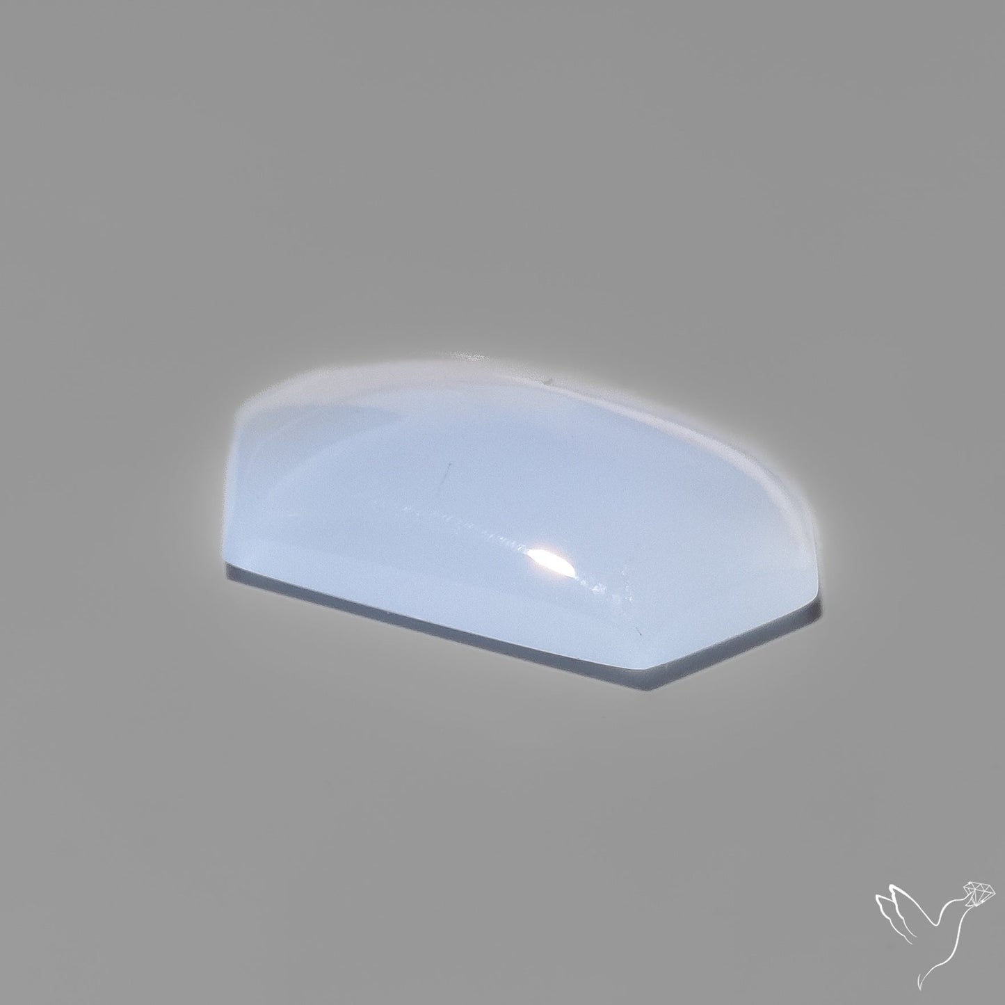 Namibian Blue Chalcedony Cabochon Gemmy