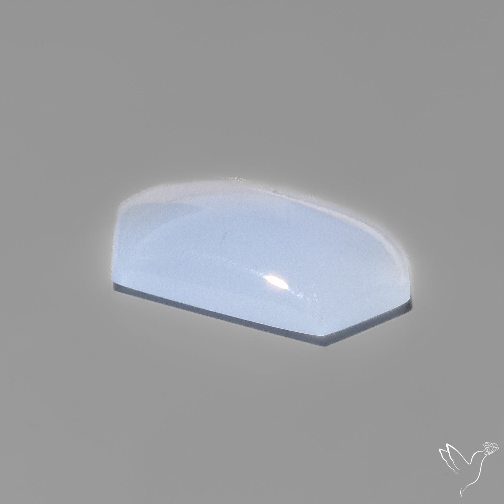 Namibian Blue Chalcedony Cabochon Gemmy